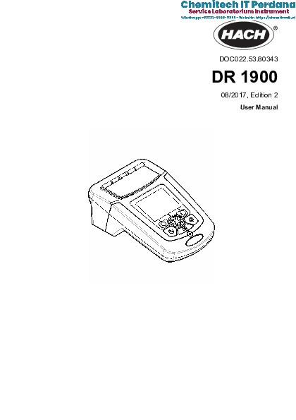 User Manual Hach DR1900 Spectrophotometer.pdf