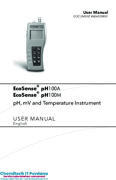 User Manual pH Meter Ysi Ph100A.pdf