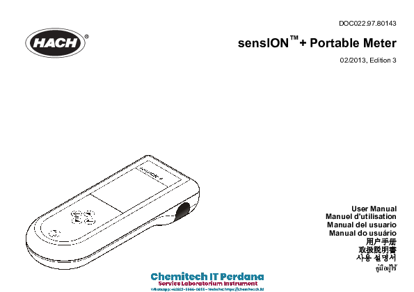 User Manual pH ORP Meter Hach Sension+ pH1.pdf